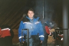 thumbs Dean after eating Moose soup jpg Dallas, Texas based Motivational Business Keynote Speaker in Ice Hotel, Sweden