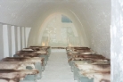 thumbs Ice church reindeer fur covered ice seats jpg Dallas, Texas based Motivational Business Keynote Speaker in Ice Hotel, Sweden