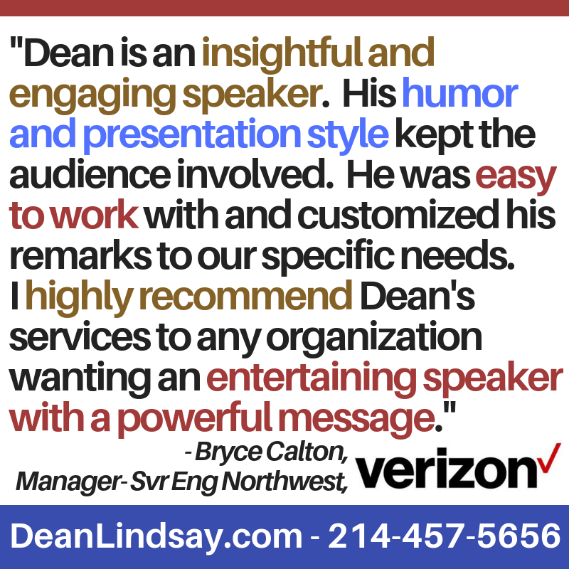 Hire a Opening Keynote Speaker Top Best Motivational Convention National State Association Dean Lindsay