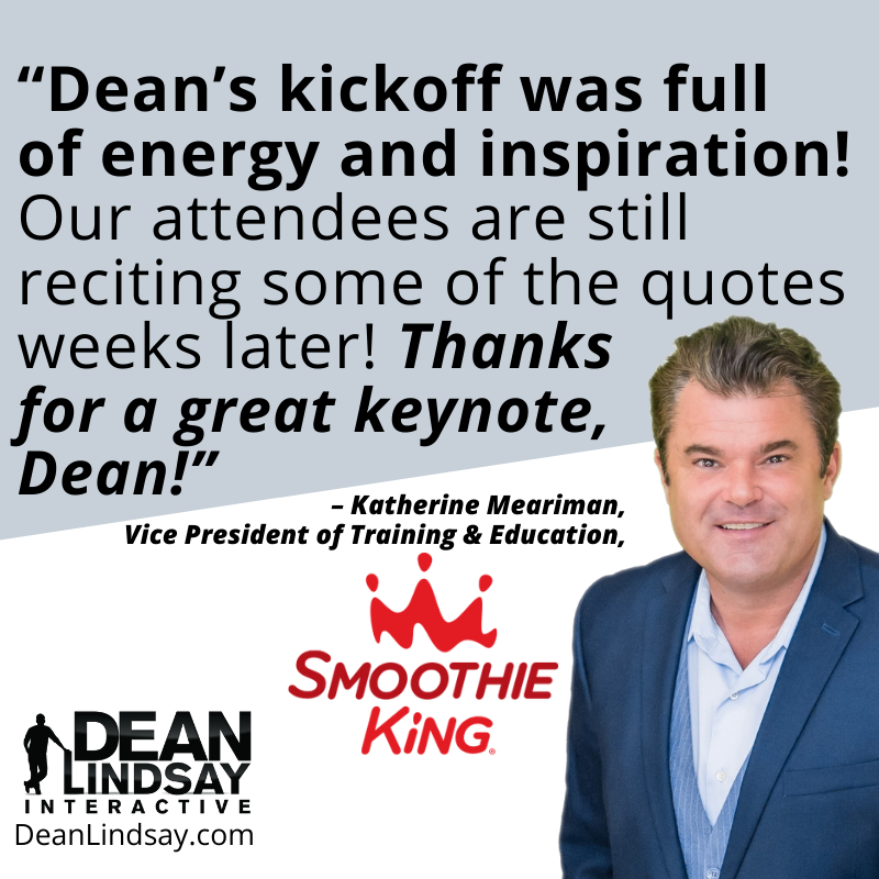 DEAN LINDSAY, Motivational Business Keynote Speaker, 2022 Demo Reel, Dean Lindsey, Videos, Sales Leadership speakers, Dallas, Texas, Progress